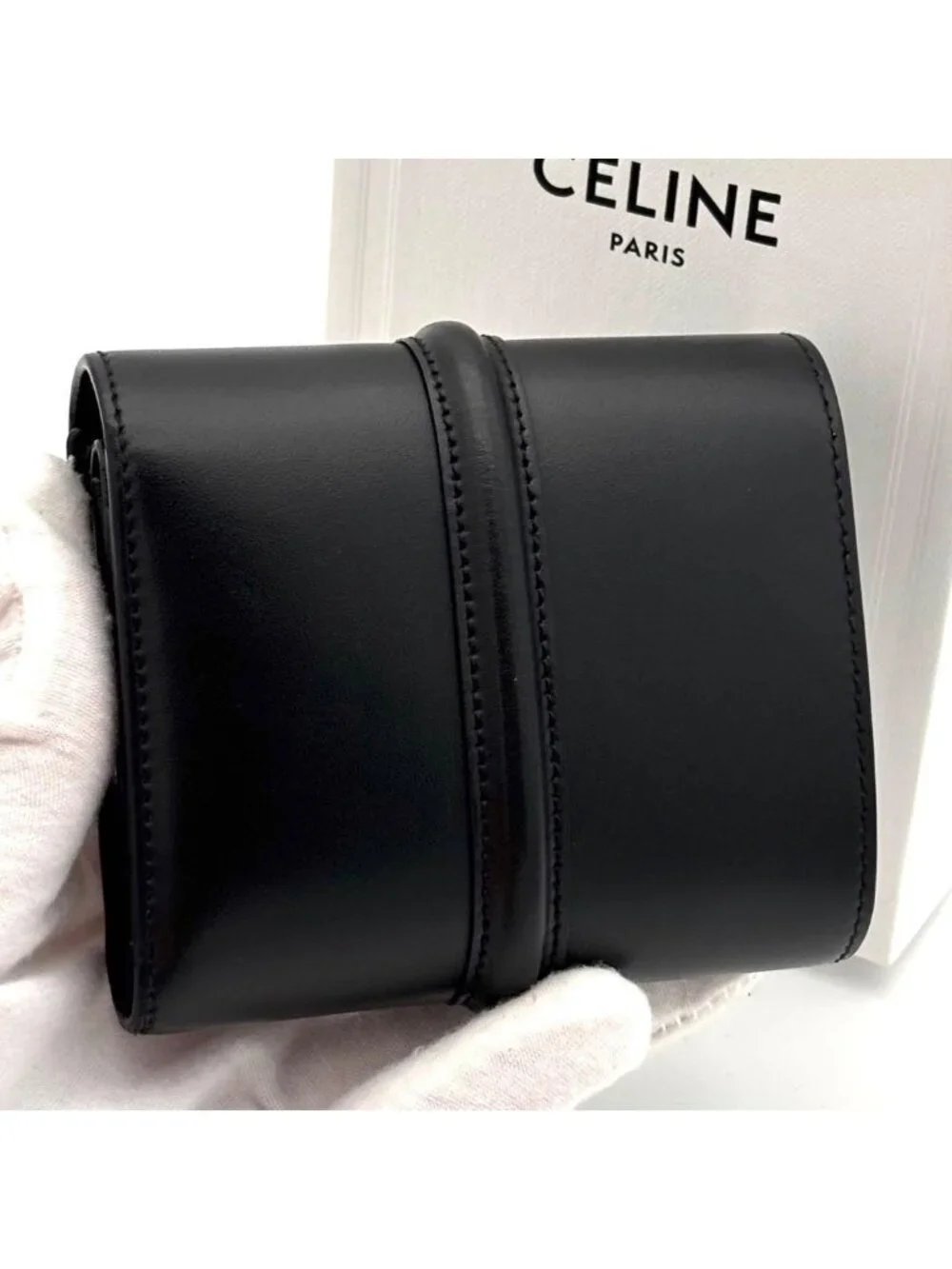 Celine Wallet Small Trifold Black